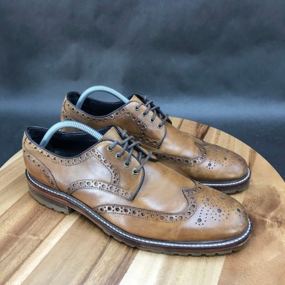Johnston & Murphy Other - Johnston & Murphy 1850 Brown Leather Wingtip Oxfords Dress Shoes Mens Size 10 M